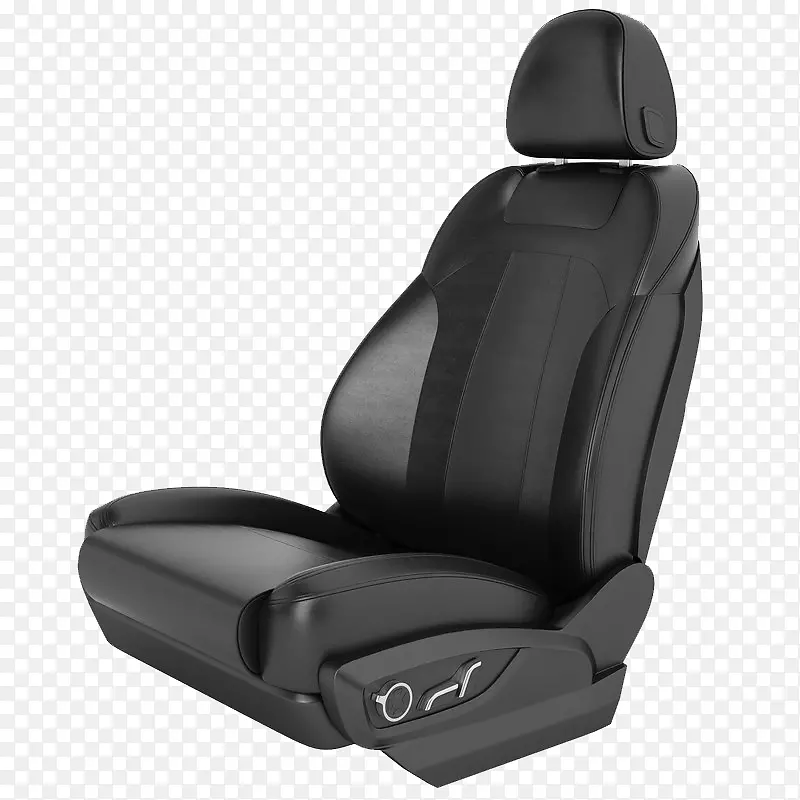 厚实舒适黑色简单皮质汽车座椅
