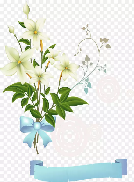 手绘鹅掌花