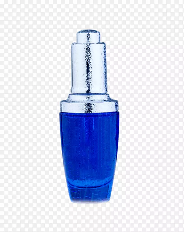 蓝色化妆瓶子