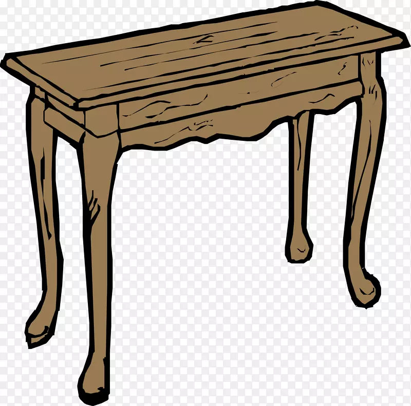 矢量手绘木桌