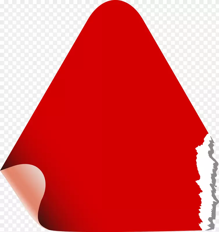 红色撕裂的折角图