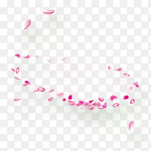漂浮粉色桃花