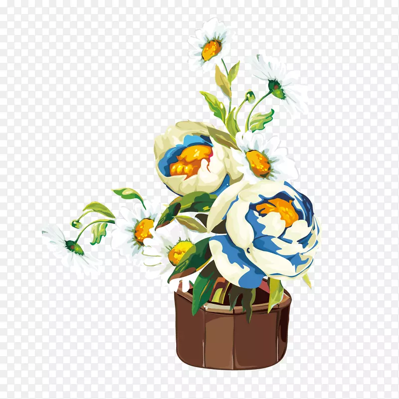 蓝色妖姬花卉店车身广告
