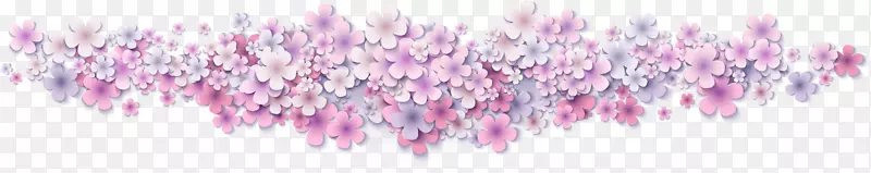 粉色梦幻花朵图