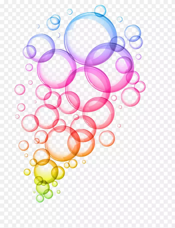 彩色的透明质感泡泡