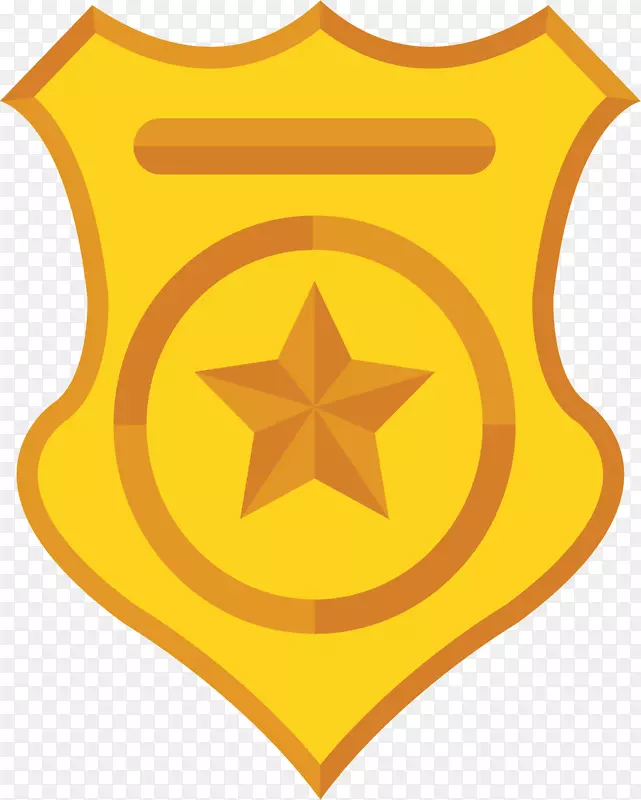 五角星金色的警徽