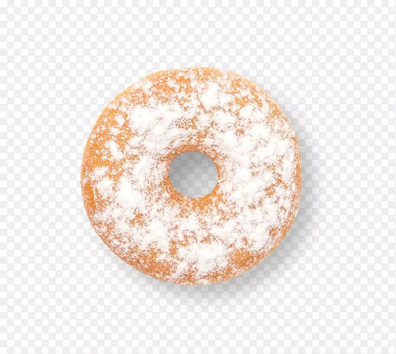 白色粉末的甜甜圈