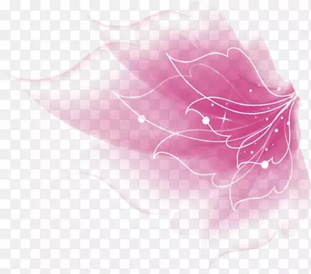 粉色半透明花朵海报