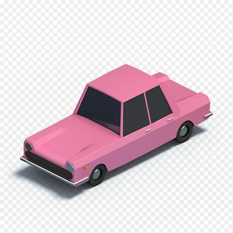 粉色正面汽车模型
