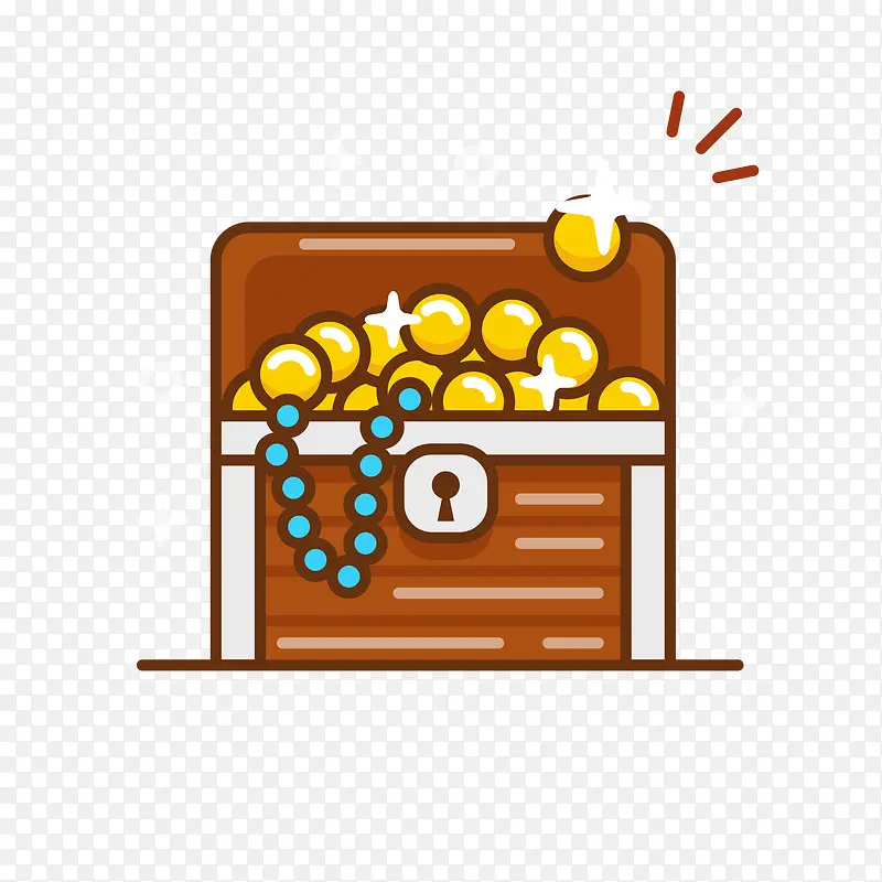 宝箱手绘创意矢量免抠图PNG