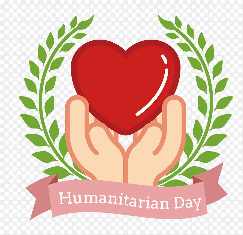 人道主义援助日的心脏