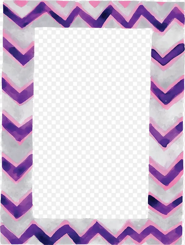紫色锯齿相框花纹