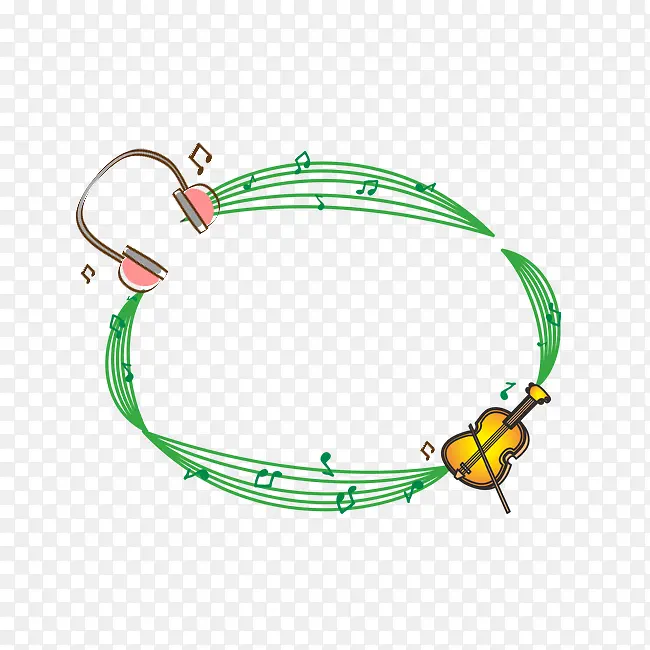 绿色音乐花边