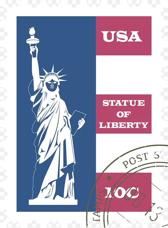 创意美国邮票