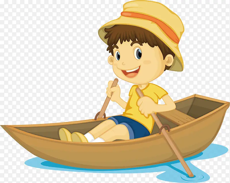 划船的男孩