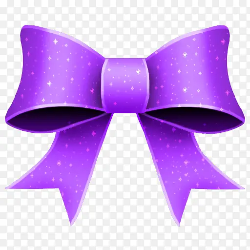 可爱的紫色蝴蝶结 icon