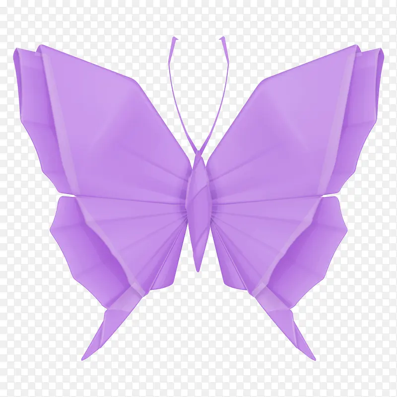 紫色纸张折叠的蝴蝶
