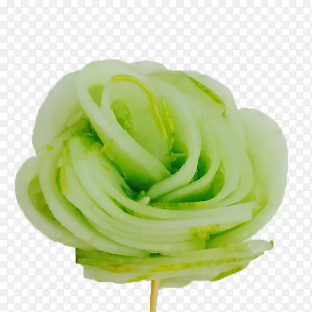 绿色蔬菜做的摆盘花