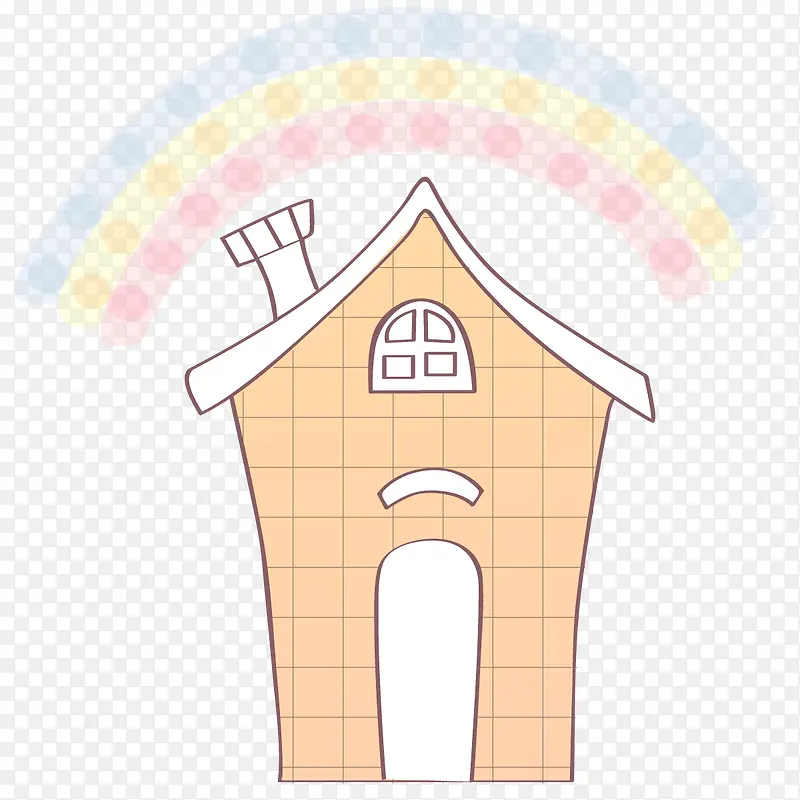 卡通彩虹房子