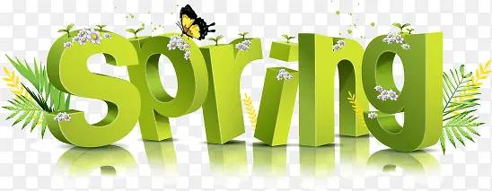 Spring立体艺术字字体设计PNG图片素材下载_图片编号qvwoxgjy-免抠素材网
