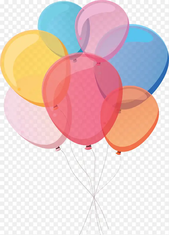 粉红透明节日气球