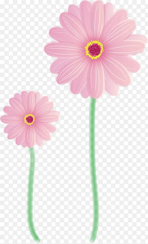 矢量图粉色的花朵