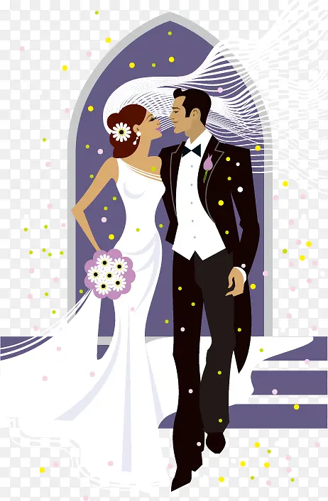 矢量手绘婚礼