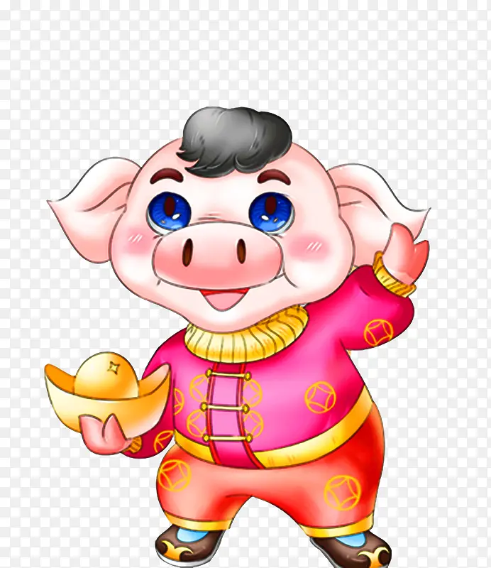 福猪拜年卡通形象