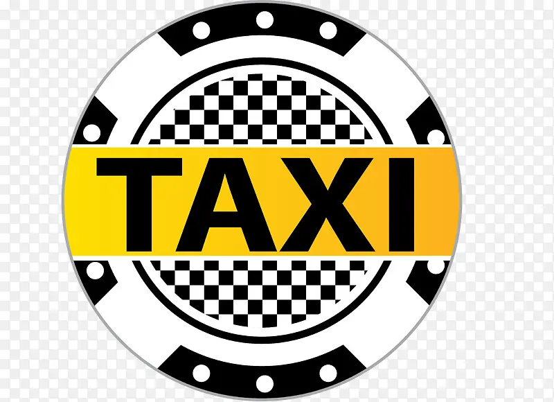 出租车圆形标签