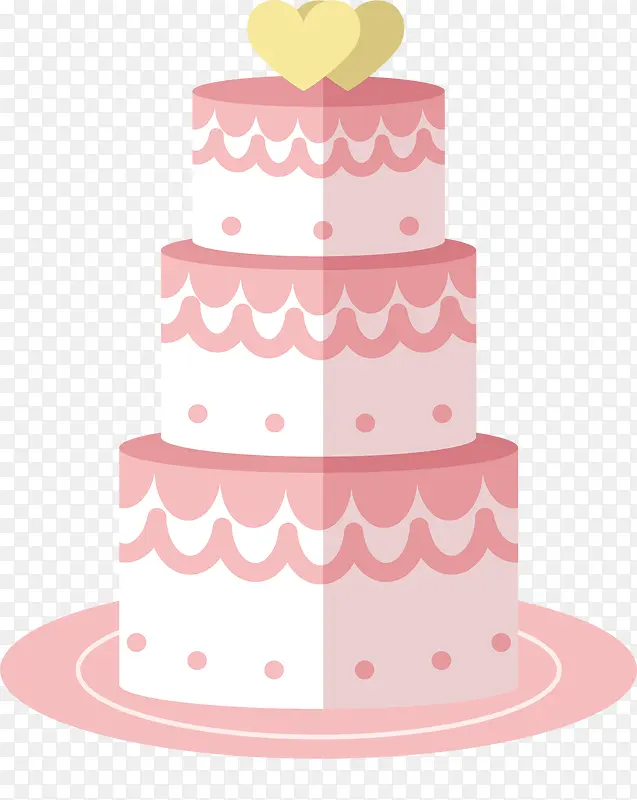 粉红色三层蛋糕