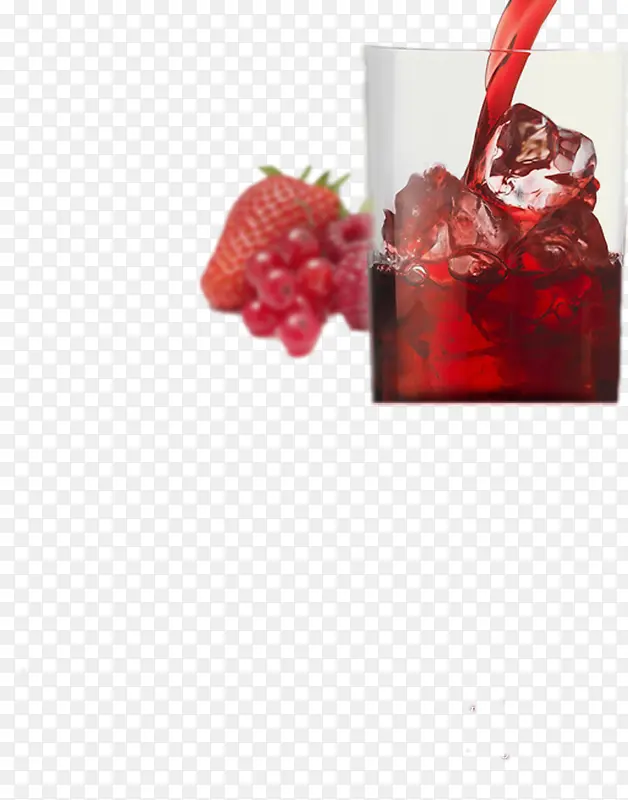 大杯冰镇草莓果汁