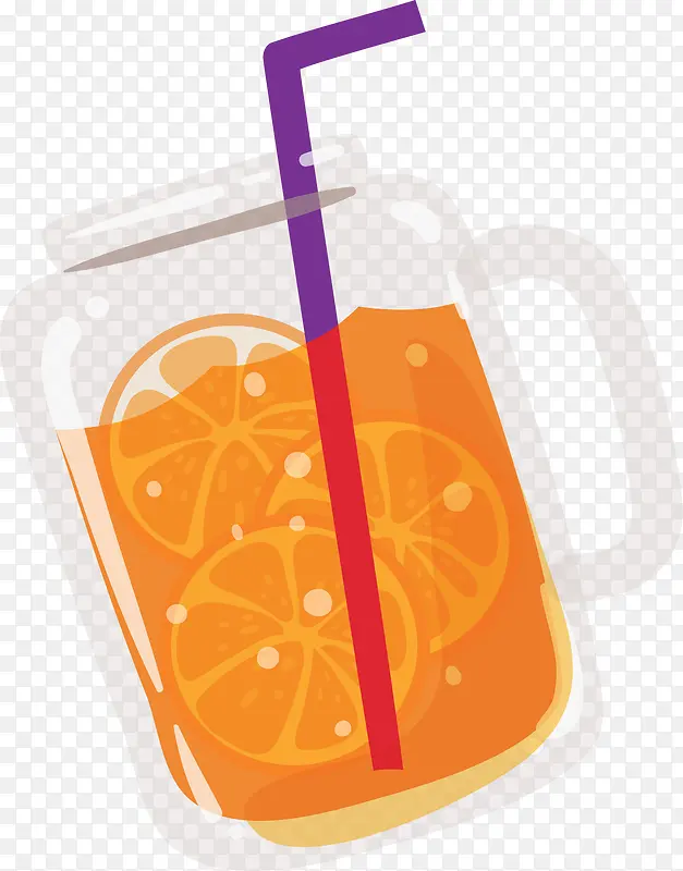 美味夏天果汁橙汁
