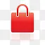 购物袋超级单红图标