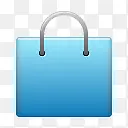 蓝色购物袋图标
