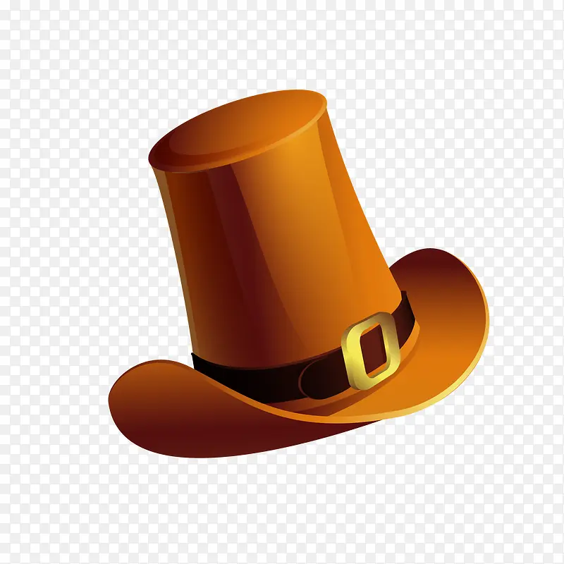感恩节棕色帽子矢量图