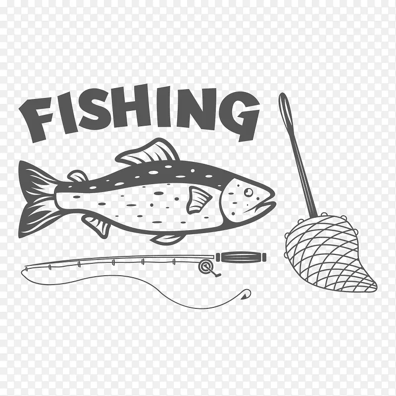 捕鱼创意标签设计