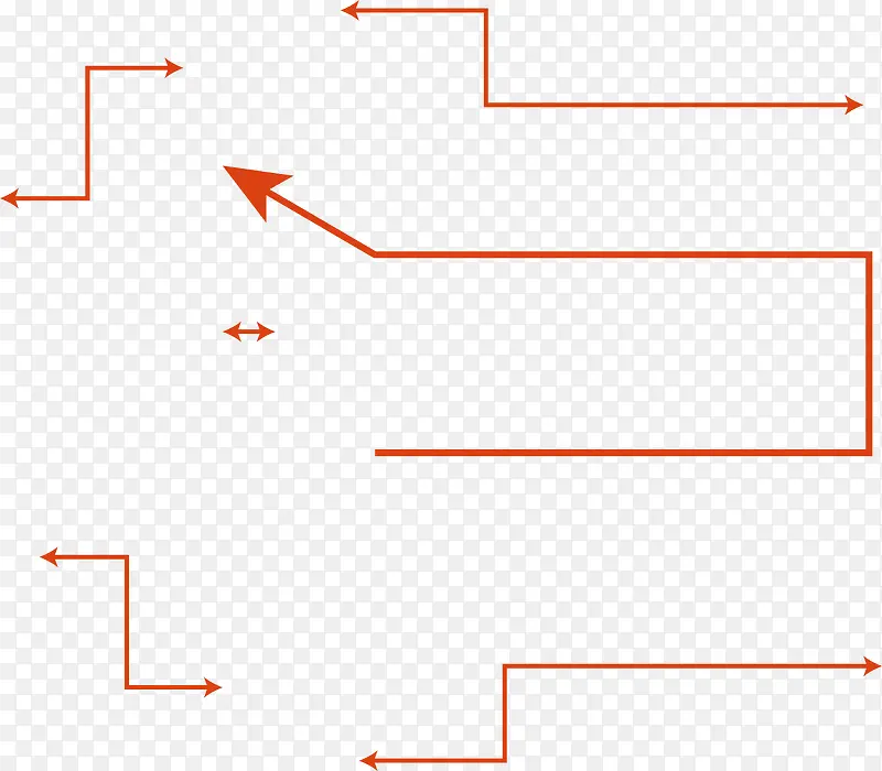 橙色细长指示符号图标矢量图