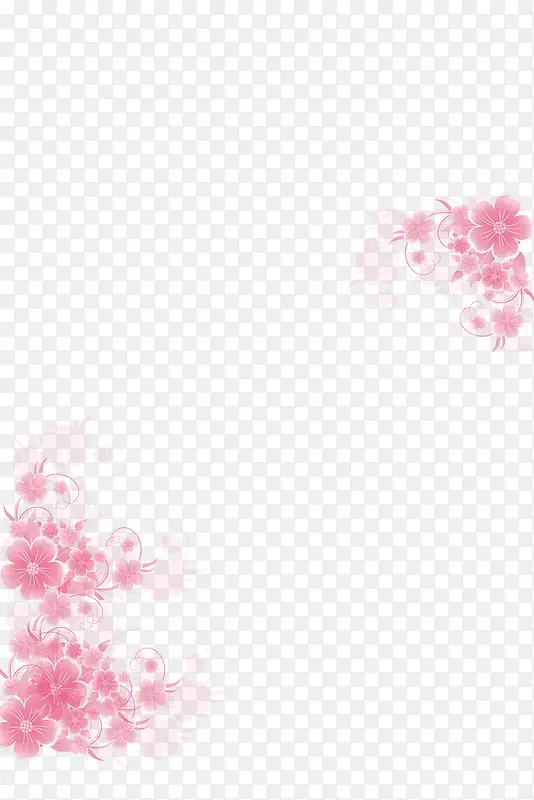 粉红花朵背景装饰效果