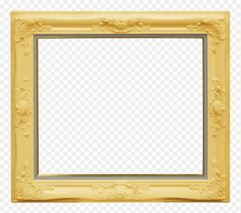 黄色古典风格欧式油画框