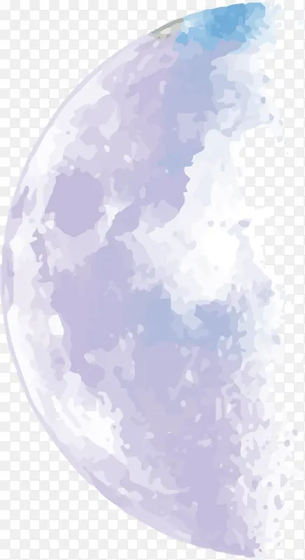 紫色水彩梦幻星球