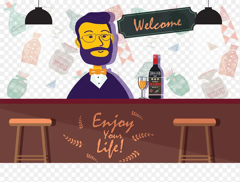 酒吧酒保欢迎光临