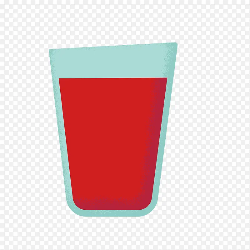 斜口椭圆形的玻璃杯里一杯扁平化