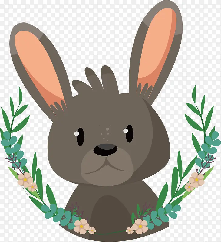 灰色的快乐兔子