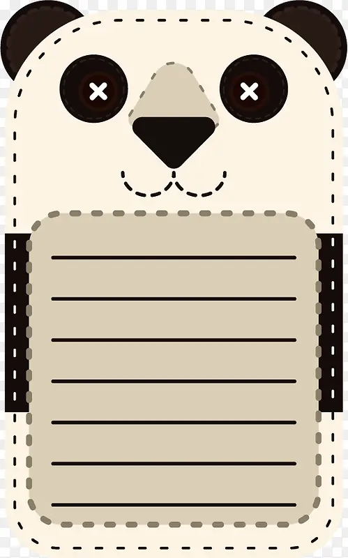 矢量熊猫纸张