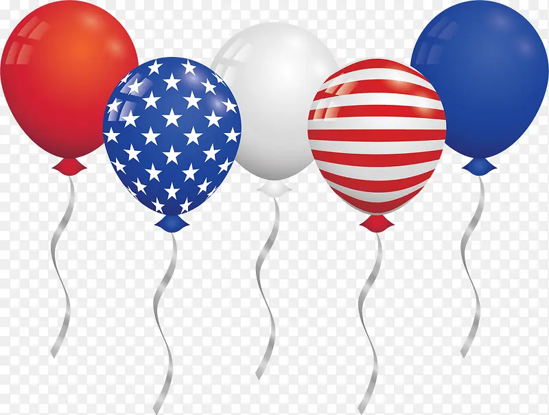 美国独立日飞舞气球