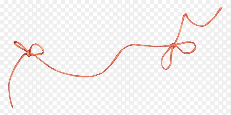 橙色打结的绳子
