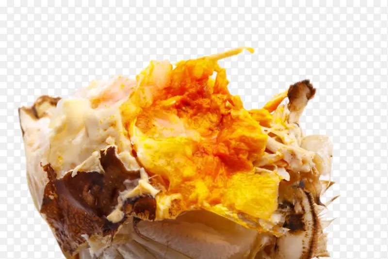 红色美味的食物清蒸大闸蟹内部实