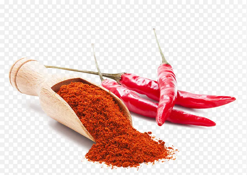 辣椒粉磨旁边的红色辣椒