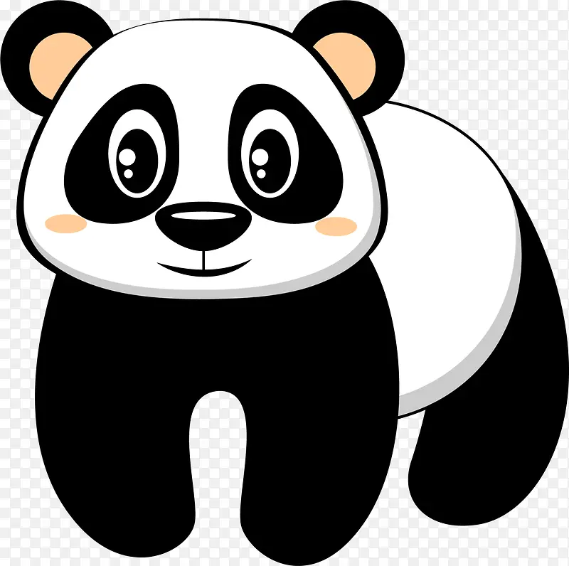 呆萌黑白熊猫