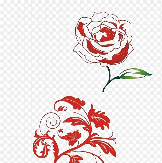 玫瑰花欧式花纹